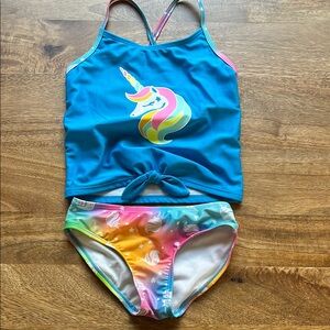 Cat & Jack Blue Unicorn Bikini Set
